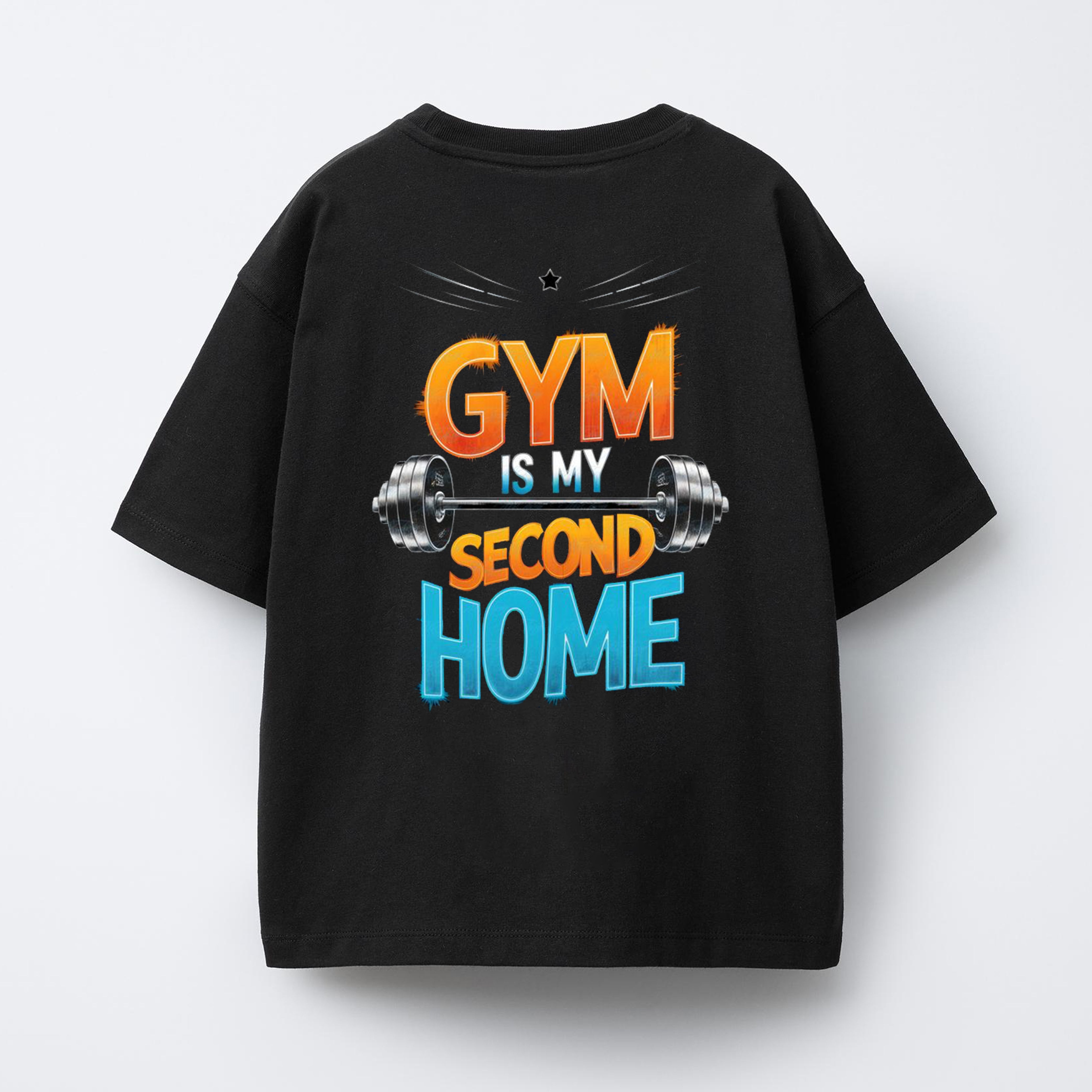 Gym Is My Second Home Graphic T-Shirt 001