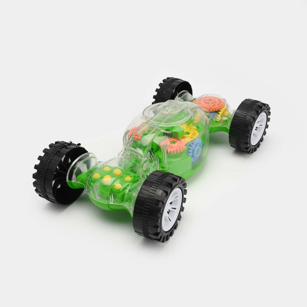 Green Stunt Car – 360° Spins, Flips, and LED Action
