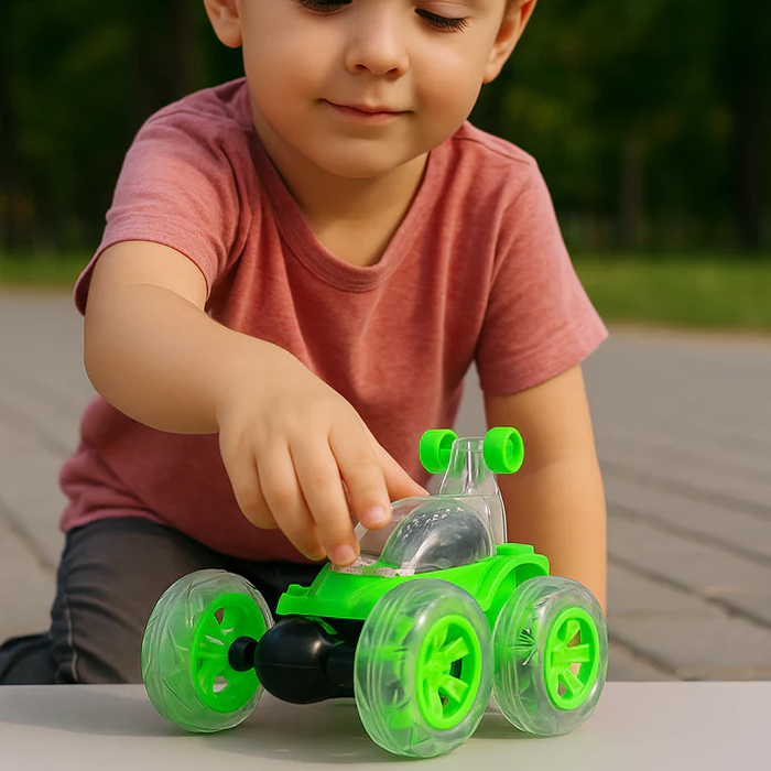 Green Stunt Car – 360° Spins, Flips, and LED Action002