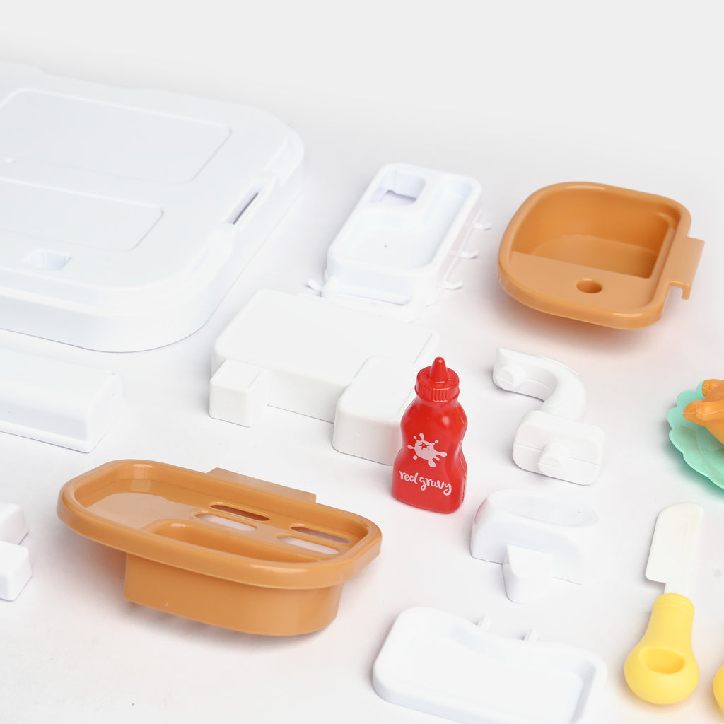 DIY 3-in-1 Portable Kitchen Set Play House Briefcase – 27 PCS