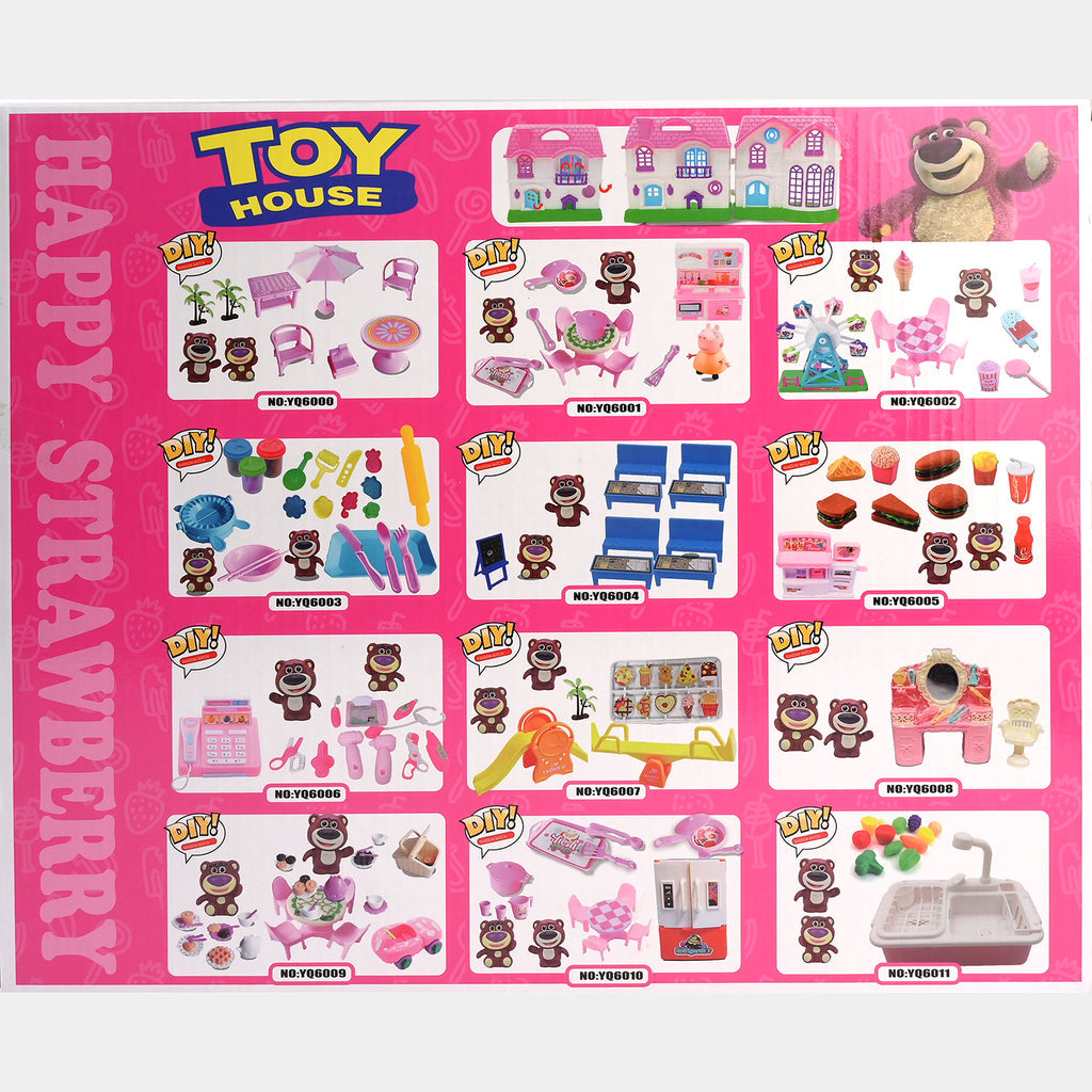 Lots Homes  Strawberry-Themed DIY Toy House Set