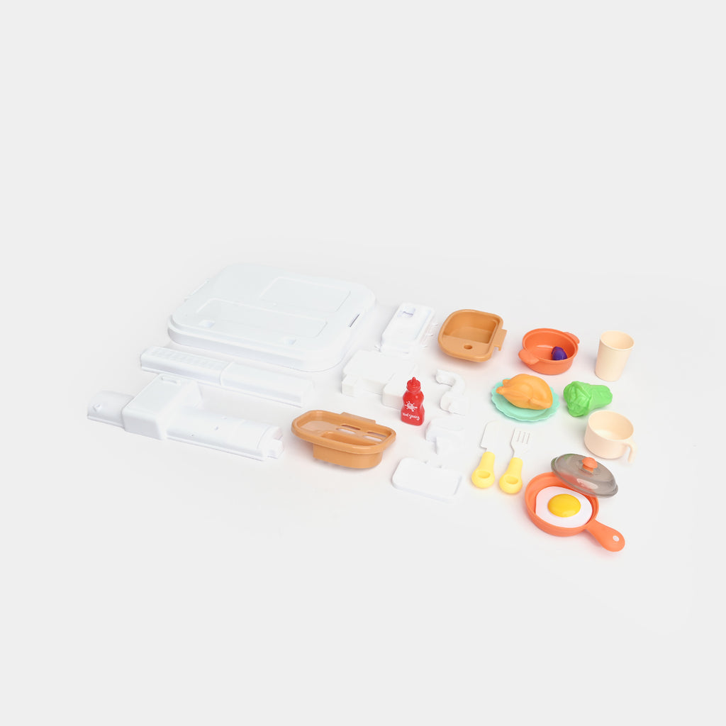DIY 3-in-1 Portable Kitchen Set Play House Briefcase – 27 PCS