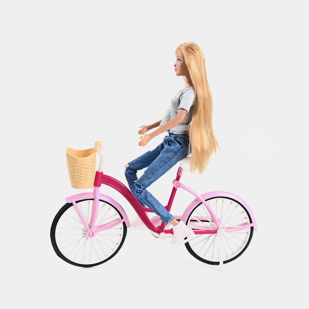 Defa Lucy Doll With Stylish Pink Bicycle (Copy)