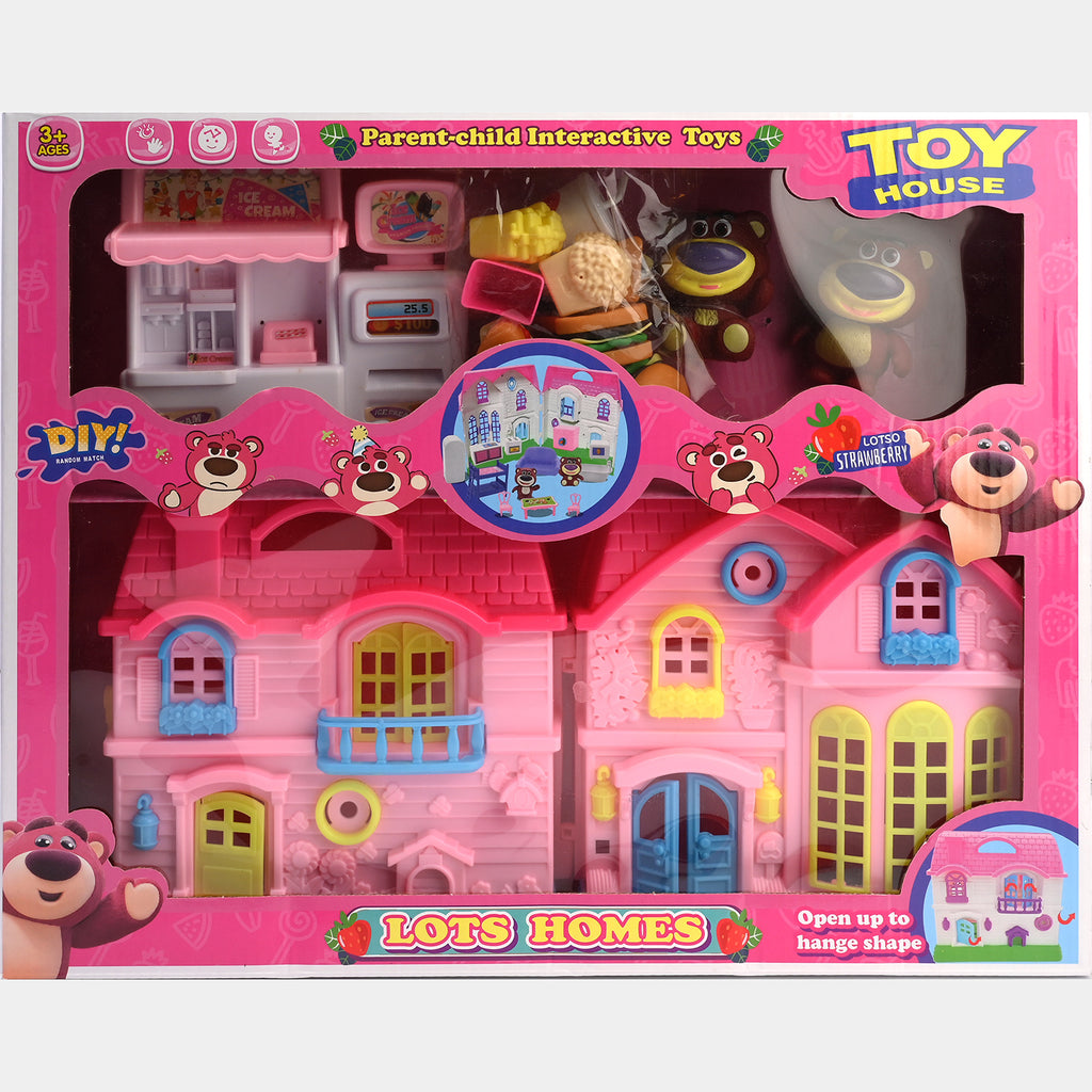 Lots Homes  Strawberry-Themed DIY Toy House Set