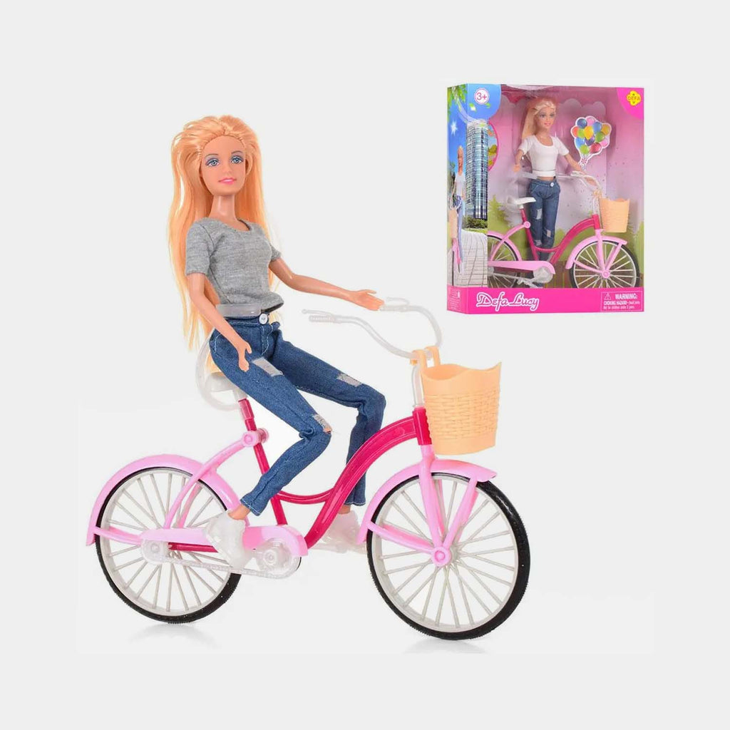 Defa Lucy Doll With Stylish Pink Bicycle (Copy)