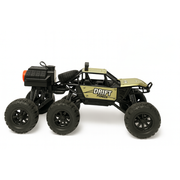 Drift Pioneer – 1:18 Scale 6-Wheel Spray Rock Crawler RC Car