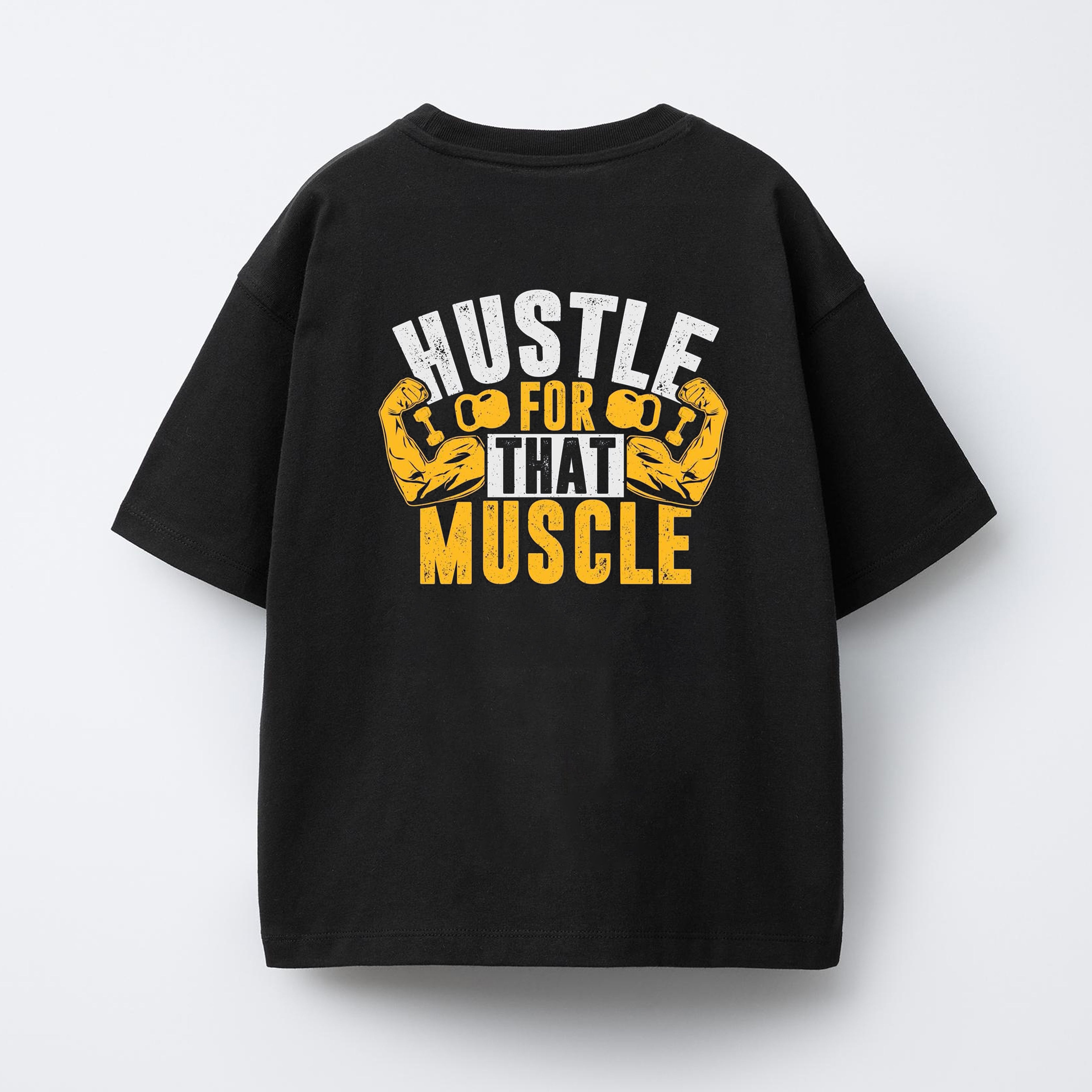 Hustle for Muscle Gym Graphic T-Shirt 001