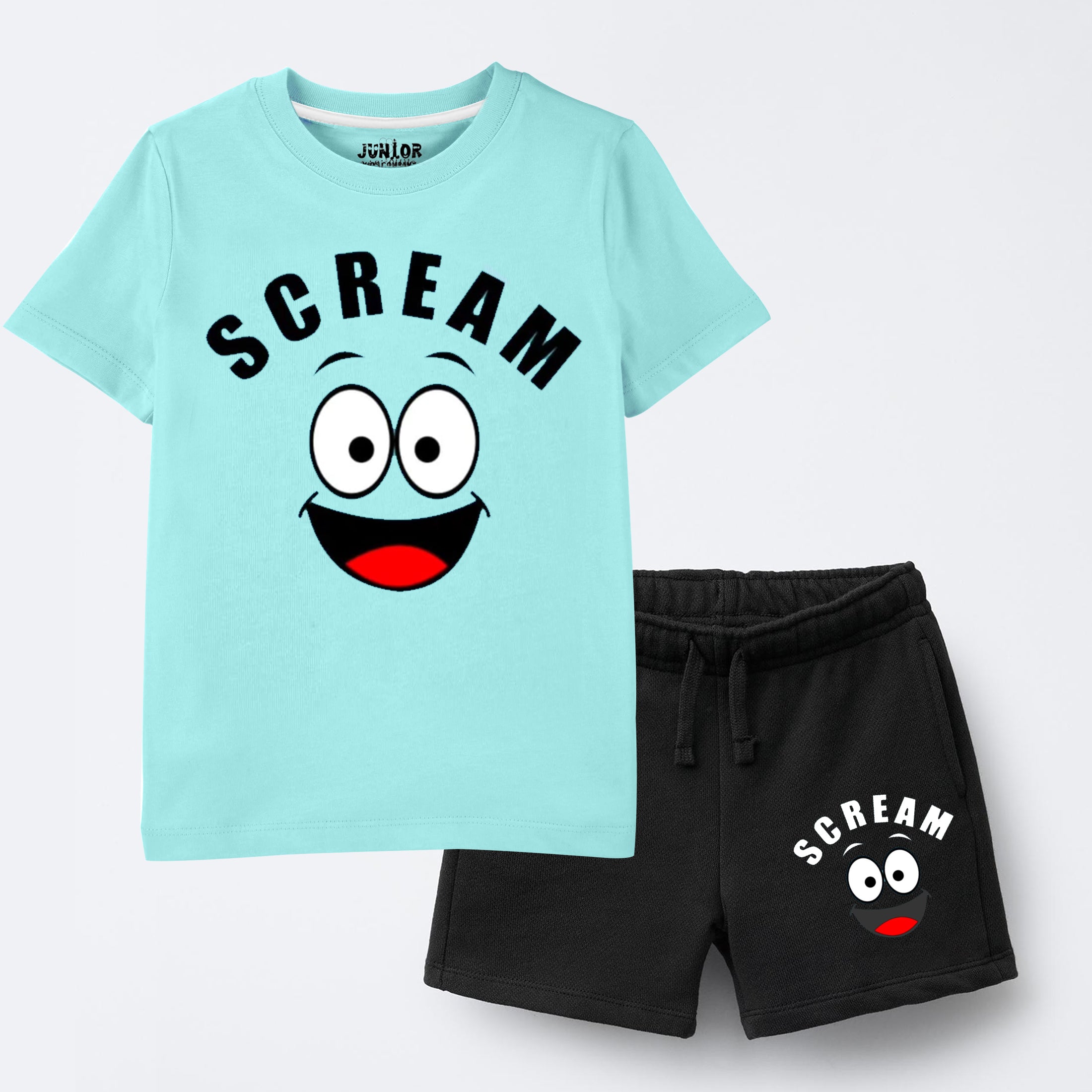smile face T-shirt and shorts 001